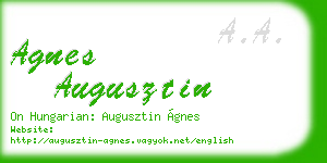 agnes augusztin business card