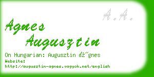 agnes augusztin business card